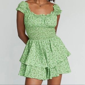 Princess Polly Love Galore Romper Green W2